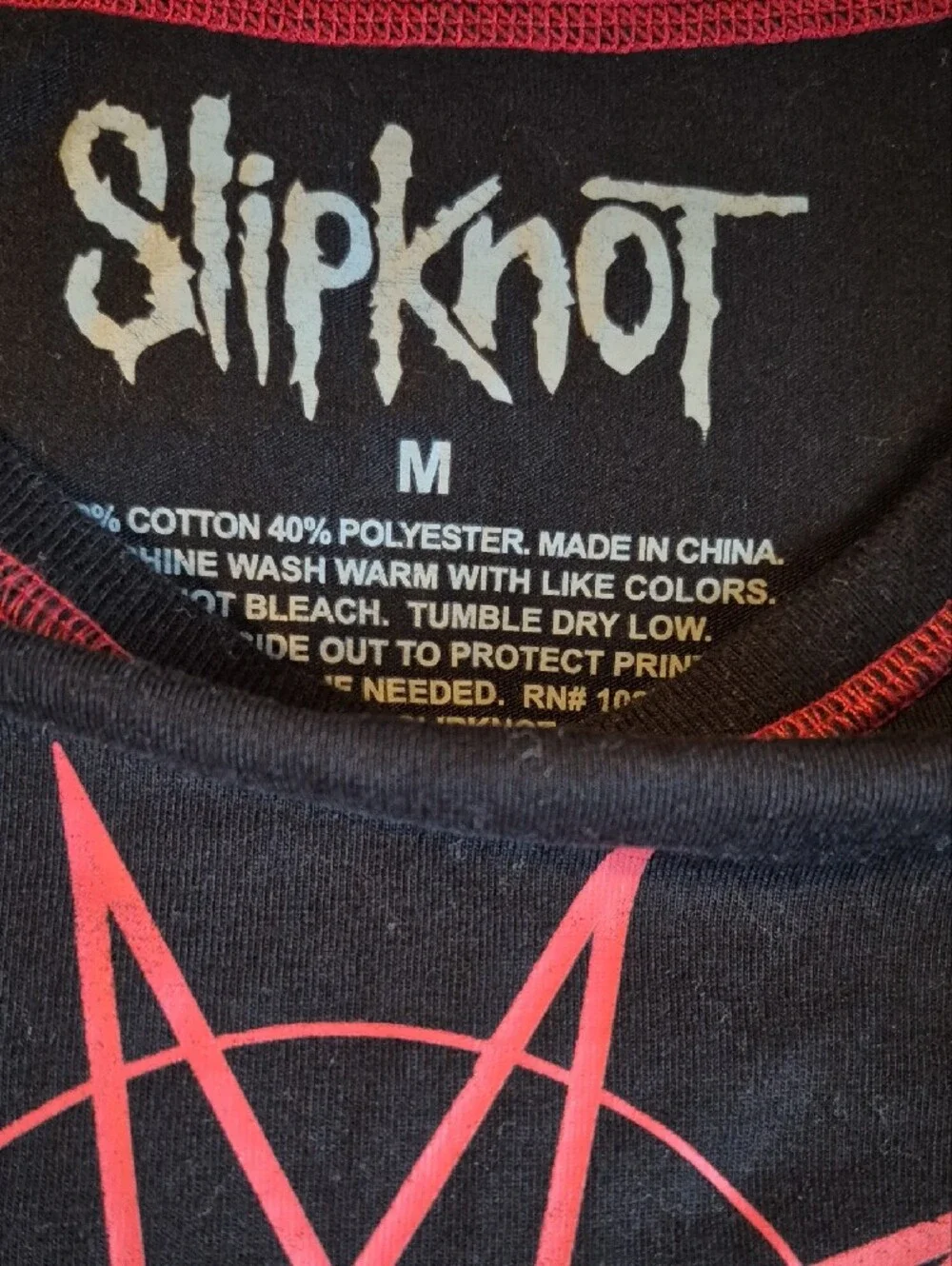 Hot Topic Black Tank Top with Red Slipknot Logo